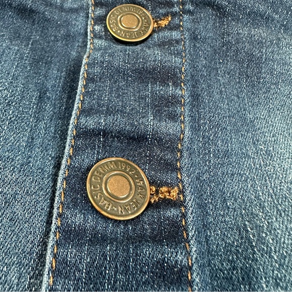 Wax Jean Dark Blue Denim Wax Jean, Size M, Blue Overalls Skirt. - Picture 6 of 12